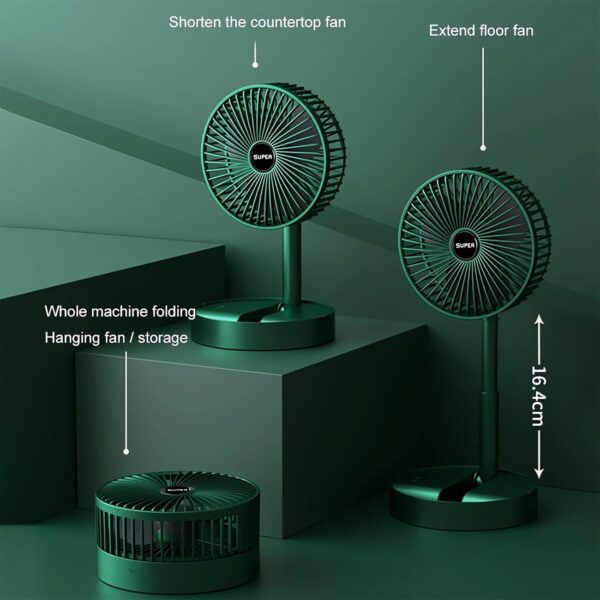 Portable USB Rechargeable Collapsible Desk Fan - Image 7