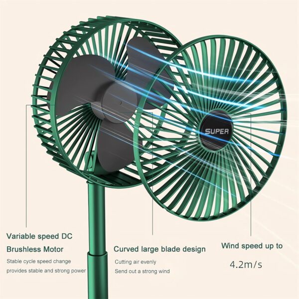 Portable USB Rechargeable Collapsible Desk Fan - Image 4
