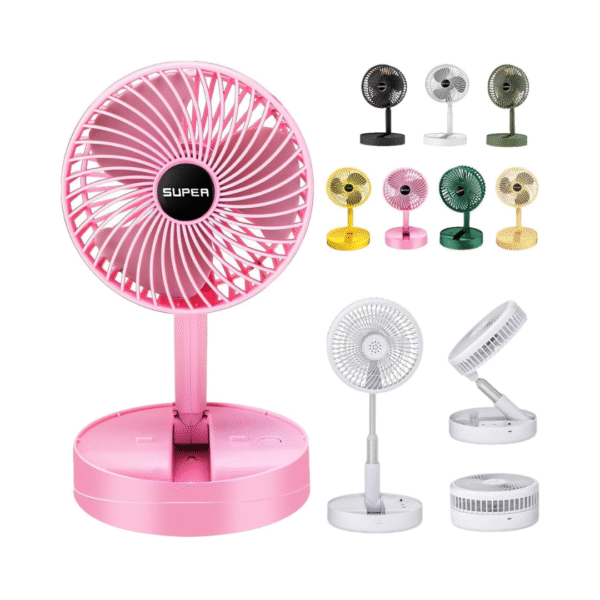 Portable USB Rechargeable Collapsible Desk Fan - Image 3
