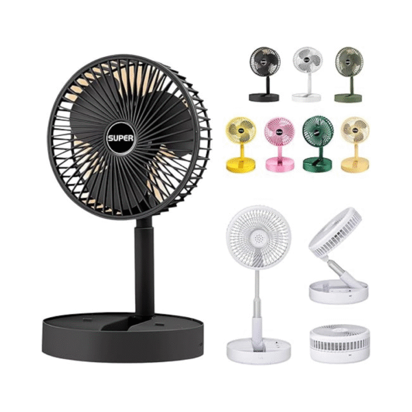 Portable USB Rechargeable Collapsible Desk Fan