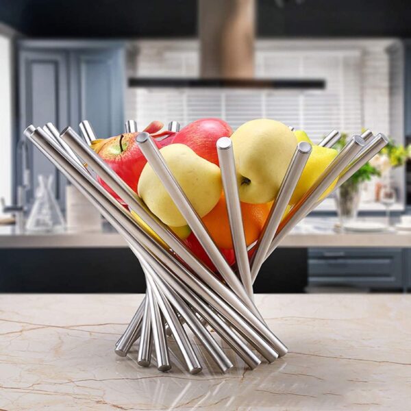 Stainless Steel Collapsible Fruit Bowl - Image 2