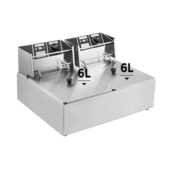 Electric Commercial Double Deep Fryer 12L - Image 2