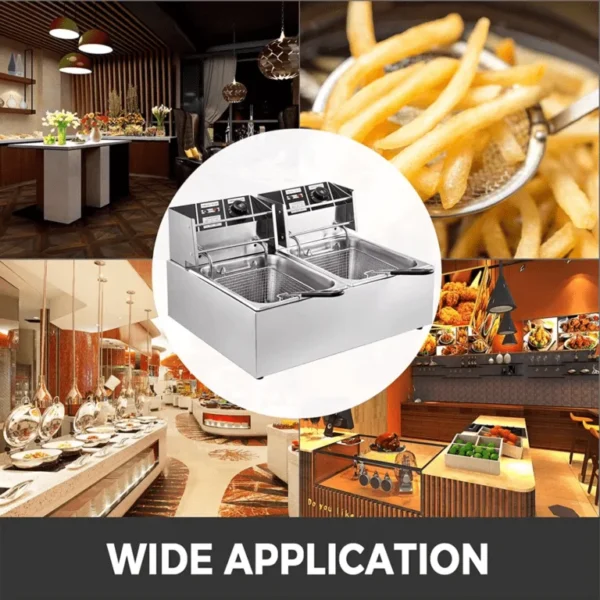 Electric Commercial Double Deep Fryer 12L - Image 4