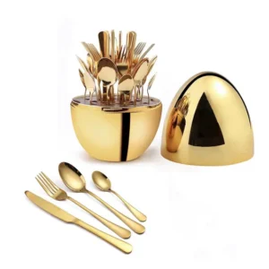24pcs Egg Shaped Cutlery Set