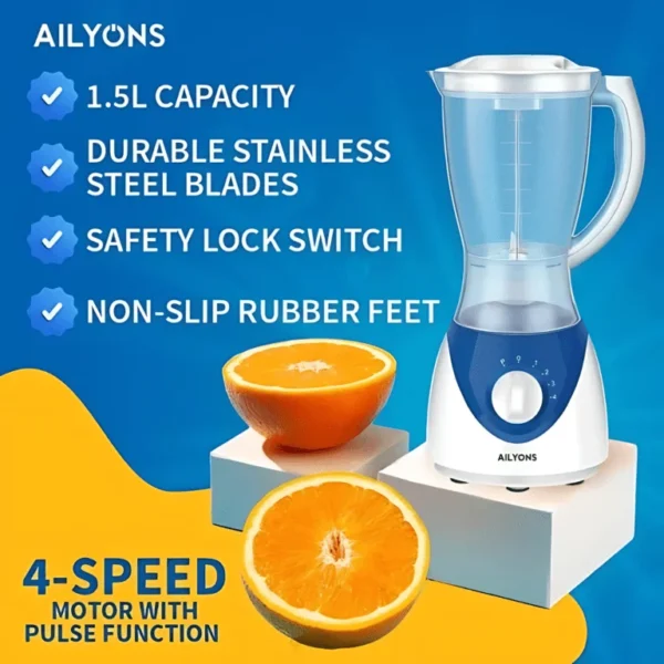 Ailyons 2 in 1 Blender and Grinder 1.5L - Image 4