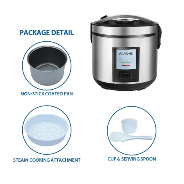 Ailyons Automatic Rice Cooker 1.8L - Image 2