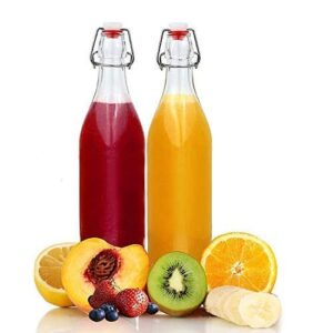 Transparent Glass Bottle with Swing Top Cap 500ml